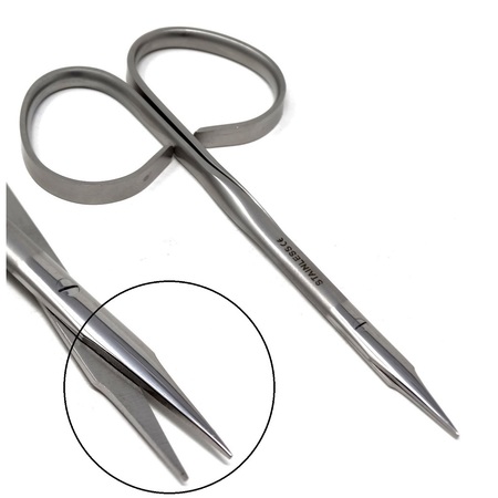 A2Z SCILAB Ribbon Type Handle Steven Tenotomy Scissors 4" Straight A2Z-ZR669